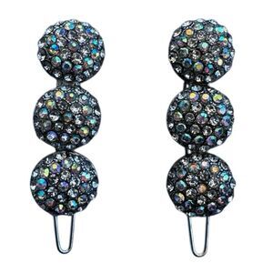 2 RHINESTONE BARRETTES